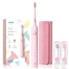 Электрическая зубная щетка usmile Y1S розовая ультразвуковая отбеливающая Удобно носить с собой, в комплект входит чехол Перезаряжаемый USB 180 дней без необходимости подзарядки Type-C