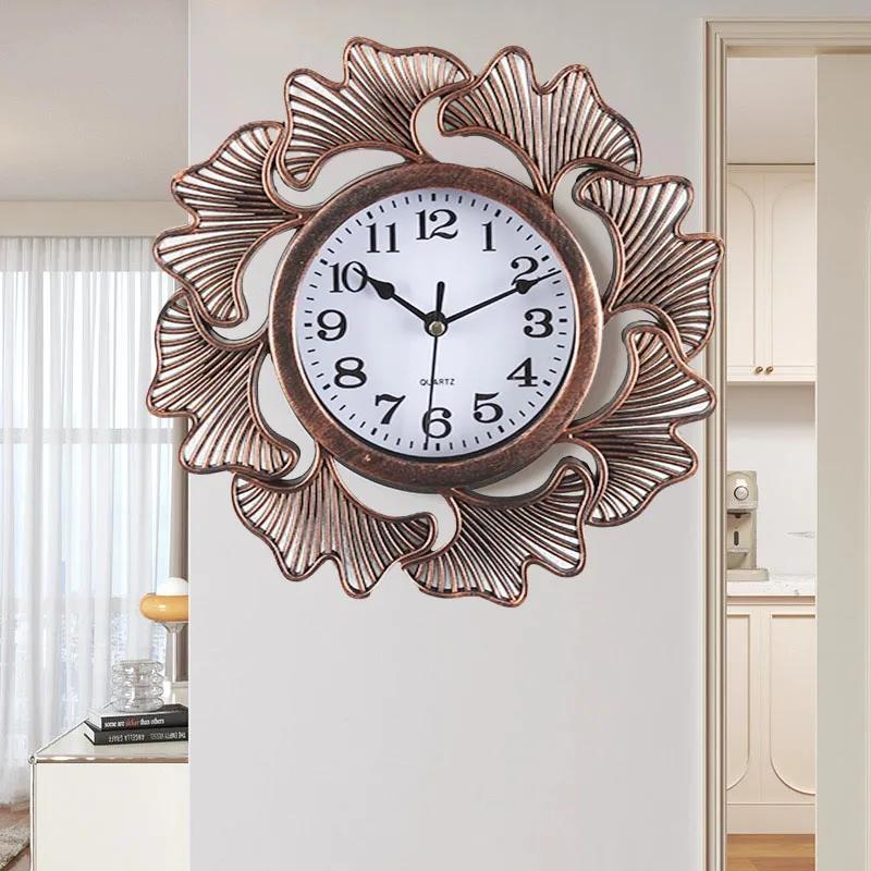 Living Room American Clock Creative European Wall Clock Retro Art Wall Watch Decorative Wall Clock Home Silent Fashion Clock