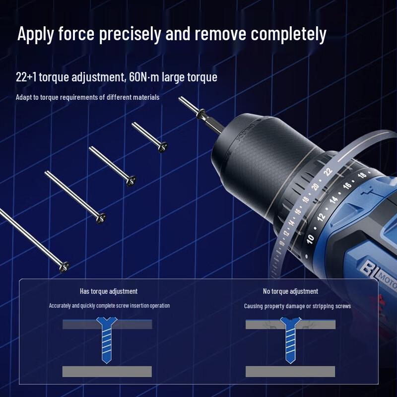Бесщеточная аккумуляторная дрель/шуруповерт Dongcheng 20V, штепсель CN (адаптер в комплекте)