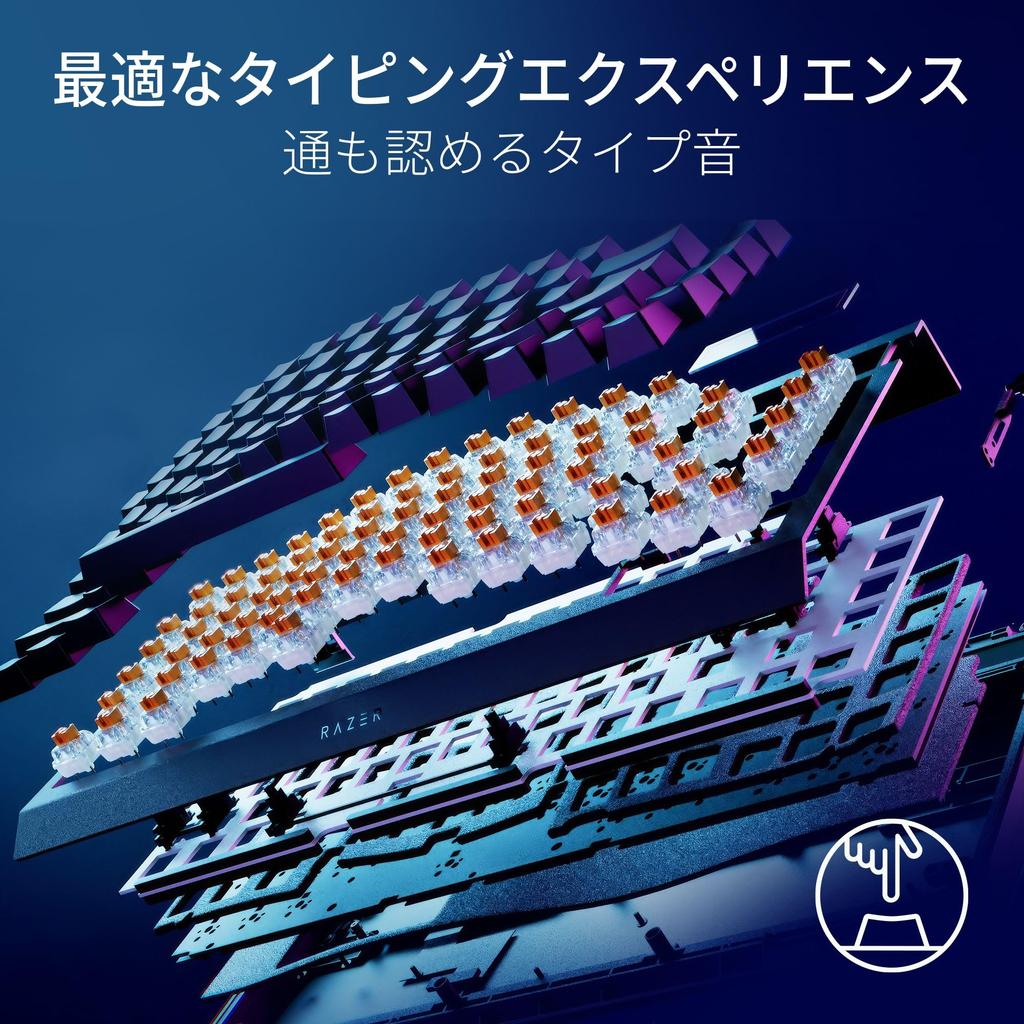 Razer BlackWidow V4 Pro HyperSpeed and HyperPolling 4K Hz Wireless Mechanical Orange Tactile Mechanical Command OLED RGB Underglow and Wrist English