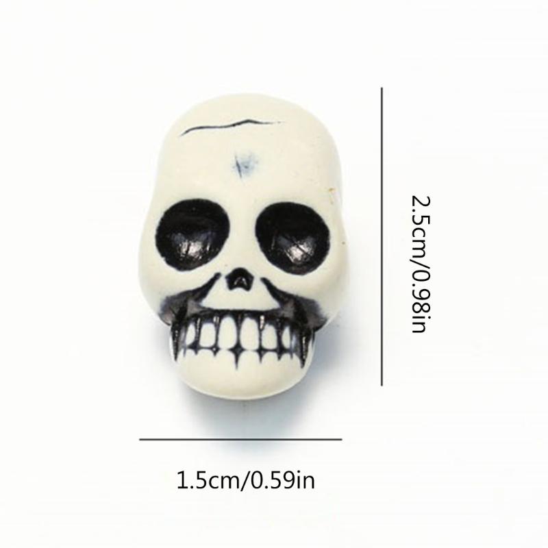 10Pieces Halloween Skull Heads Scary Prank Props Terrifying Skull Mini Skeleton