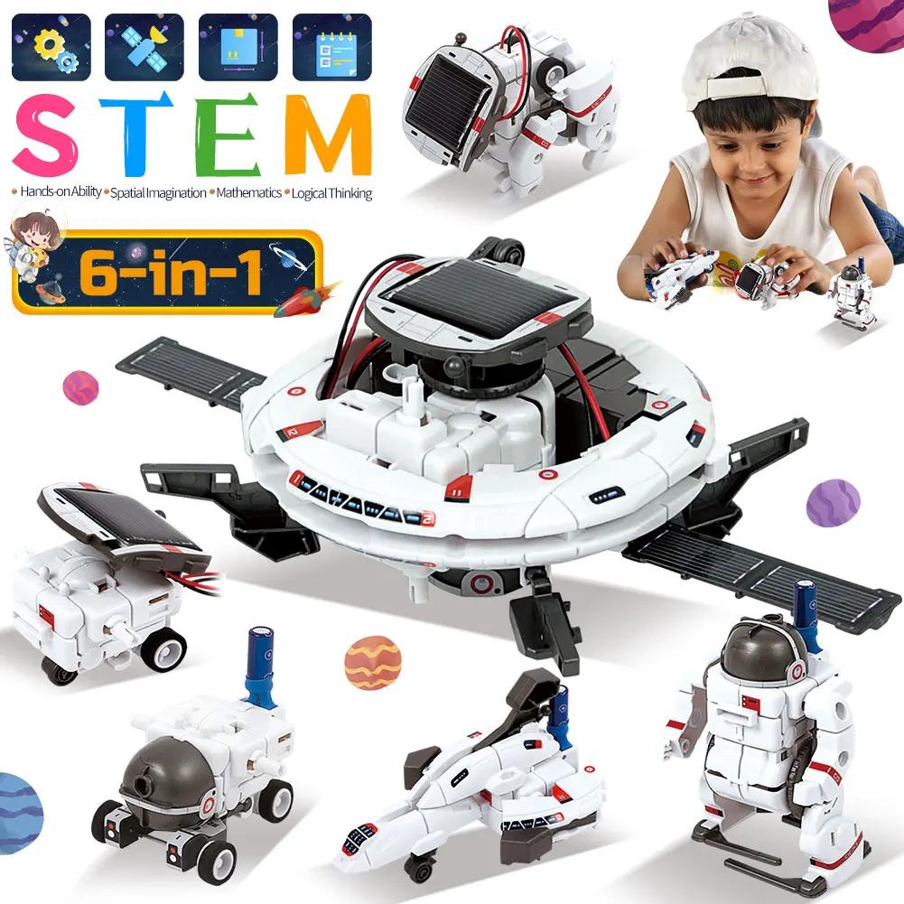 Solar Robot Toys Kits STEM Technology Science Kits Learning Astronaut Space Scientific Educational Toy for Kids Children Boys