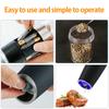2/1pcs Electric Pepper Mill Stainless Steel Automatic Gravity Shaker Salt Pepper Grinder Set Spice Mills Kitchen Grinding Tool