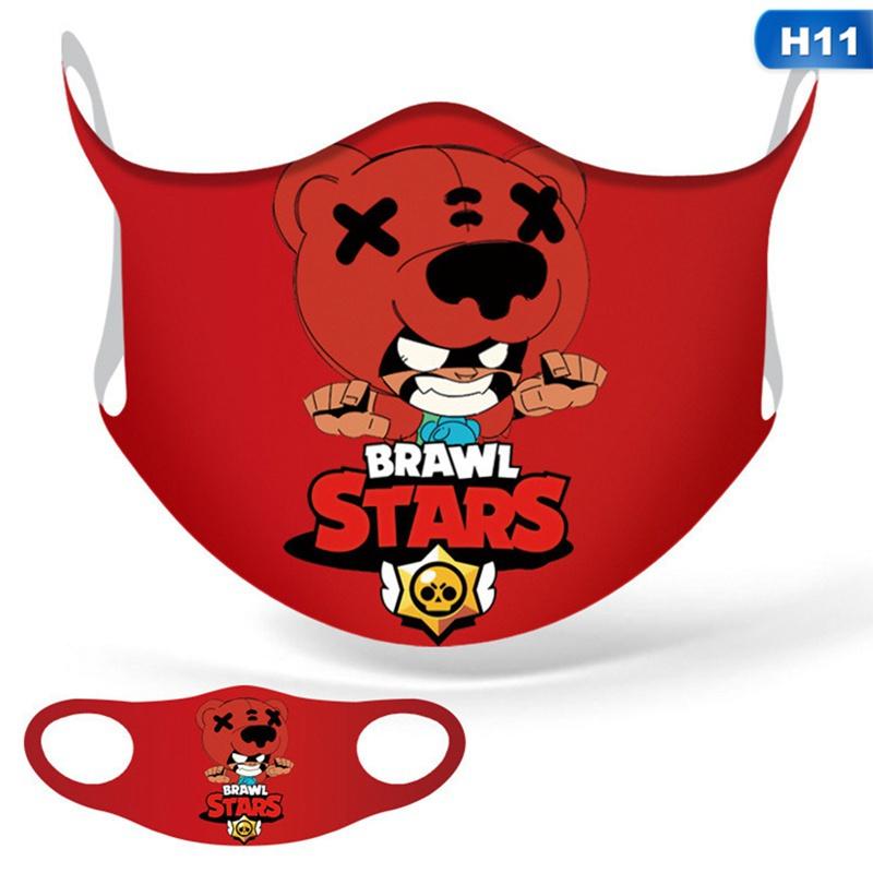 Игры Brawl Stars Leon 3D печать унисекс Пылезащитная маска модные ветрозащитные уличные забавные маски для рта