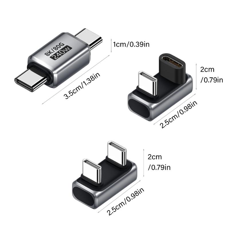 Алюминиевый адаптер USB4.0 для вывода видео 8K60Hz и совместимости с несколькими устройствами, мощность 240 Вт
