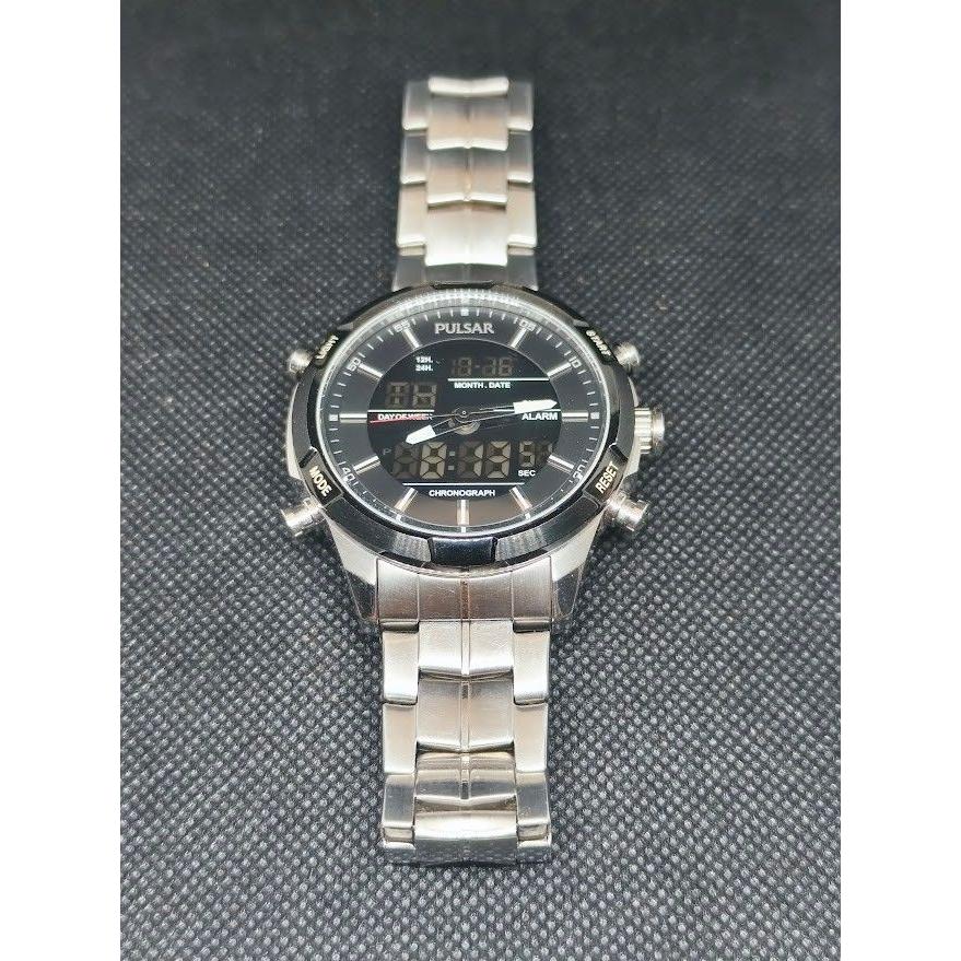Б/у Рабочий item SEIKO PULSAR Pulsar ZO21 Новый ремешок Новая батарея заменена