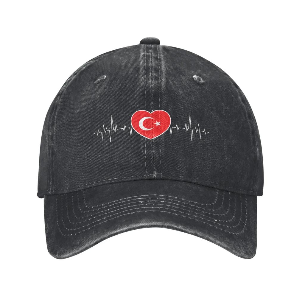 Turkish Flag Turkey Proud  Baseball Cap Vintage Distressed Washed  Sun Cap Unisex Style Outdoor Activities Gift Hats Cap