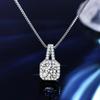 D Color VVS 1 Carat Moisanite Square Diamond Pendant Women's Necklace Party Wedding S925 Sterling Silver Jewelry GRA Certificate