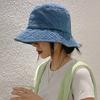 Denim Fisherman Hat Retro Style Unisex Sun Protection Basin Hat Flat Top Short Brim Solid Color Thin Bucket Hat