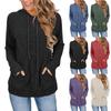 Women's Fashion Oversized Hooded Sweatshirt With Long Sleeves In Solid Colour