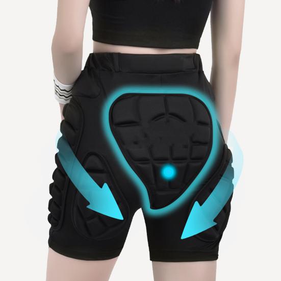 Спортивное защитное снаряжение для ягодиц на коленях Мягкая противоударная защита для ягодиц на коленях Гибкая дышащая эластичная катание на лыжах Катание на коньках Сноубординг Скейтбординг