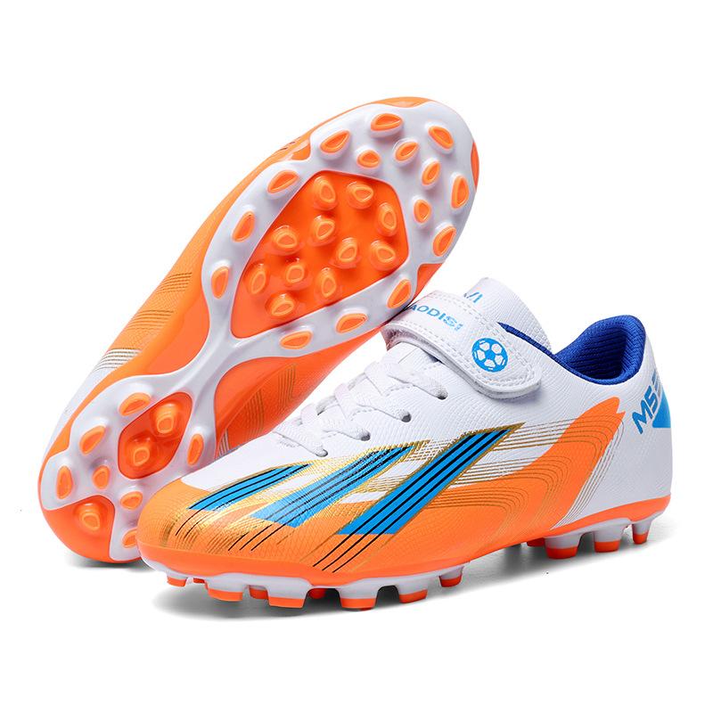 Новые низкие футбольные бутсы на липучках мужские шипованные женские детские и подростковые специальные бутсы