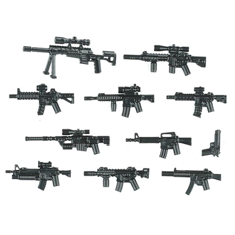 Военное Оружие Строительные Блоки Современные Фигурки Спецназа Солдат Армии Городская Полиция Многоцветные Аксессуары для АК Кирпичики Игрушки
