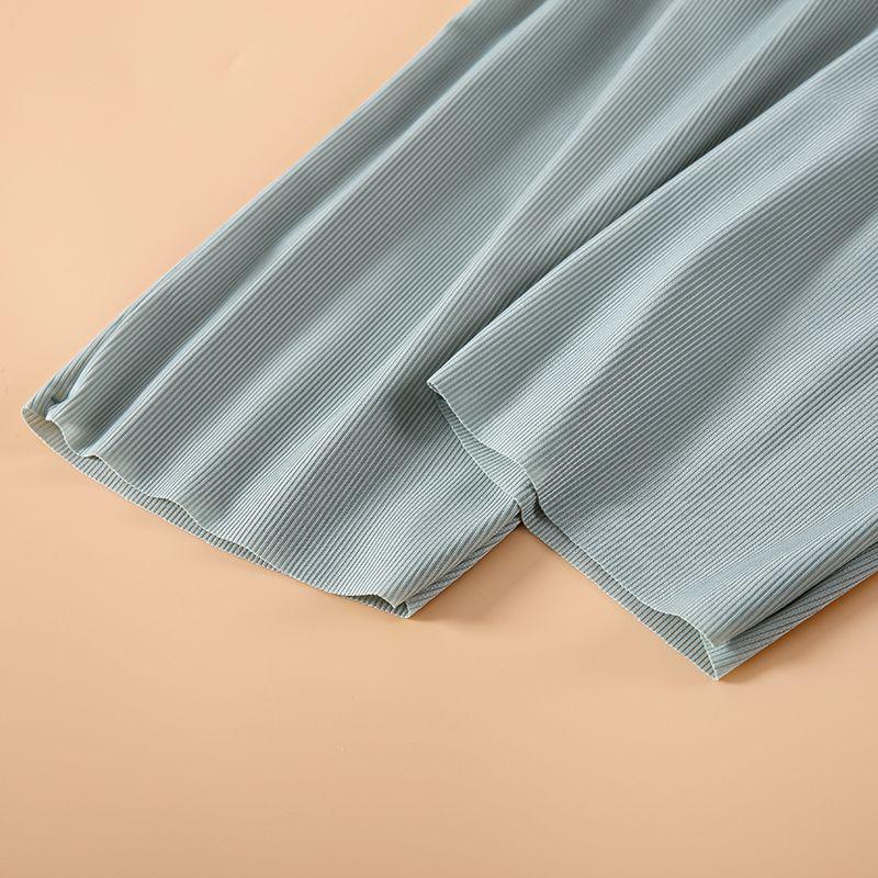 Летние брюки Ice Silk Wide-Leg для девочек - модные, легкие, свободные повседневные брюки для детей