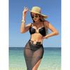 Women's 3 Piece Swimsuit Metal Starfish Bikini Set High Waist Yarn Skirt Cover-ups Suspender Backless Swimwear Summer New