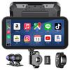 VANBAR Motorcycle Drive Recorder, Compatible with Carplay/Android Auto, 6.25 Inch Touch, Large Screen, Equipped