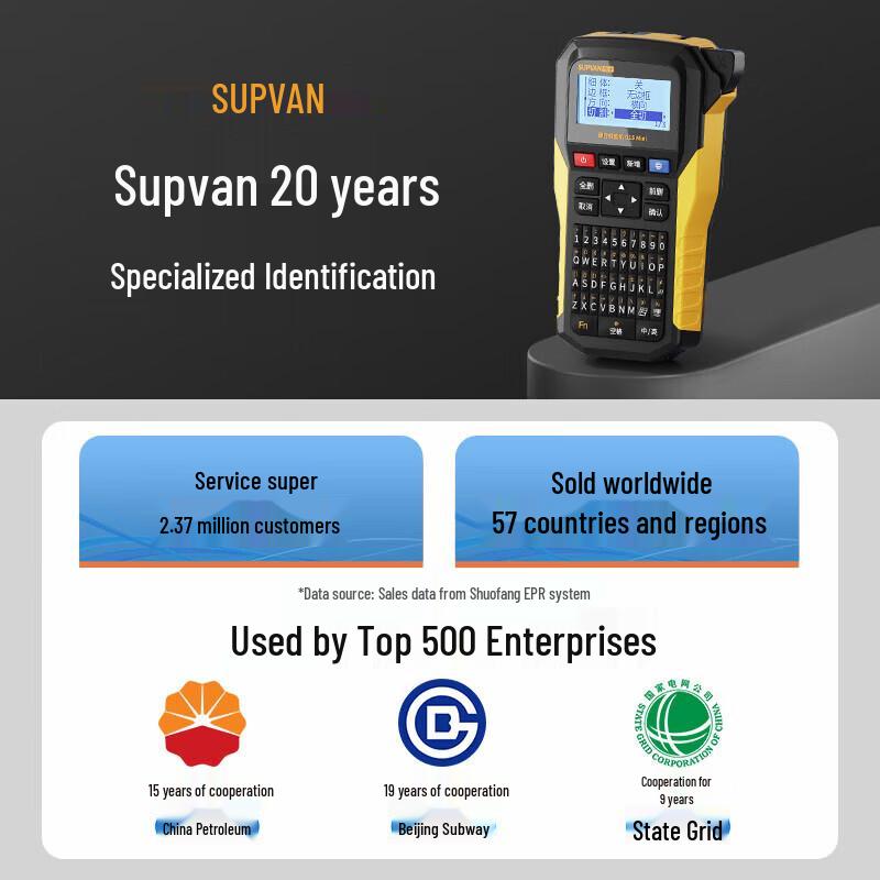 SUPVAN G15Mini Портативный термотрансферный принтер этикеток CN вилка (адаптер в комплекте)