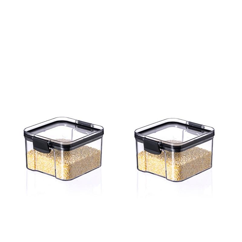 1/4PC Sealed Plastic Food Storage Box , Cereal Candy Dried Jars With Lid , Fridge Storage Containers Tank for Cereal Pasta Flour