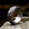 Fashion Retro Stainless Steel Demon Eye Rings Punk Creativity Rotatable Ring for Men Women Anxiety Relieving Jewelry