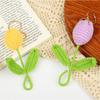 Sweet Cute Crochet Flowers Cartoon Weaved Keyrings Girl Women Knitted Keychain  Car Pendant