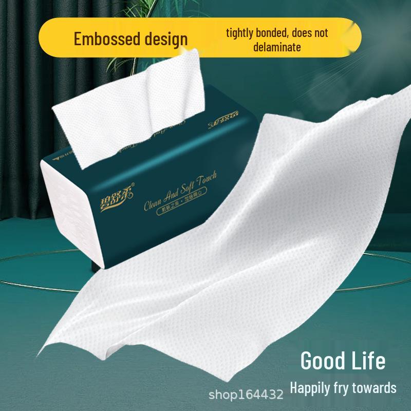 Бумажные салфетки для лица из древесной массы для дома и ресторана - Вытягивающаяся коробка-салфетница для ванной комнаты и туалета