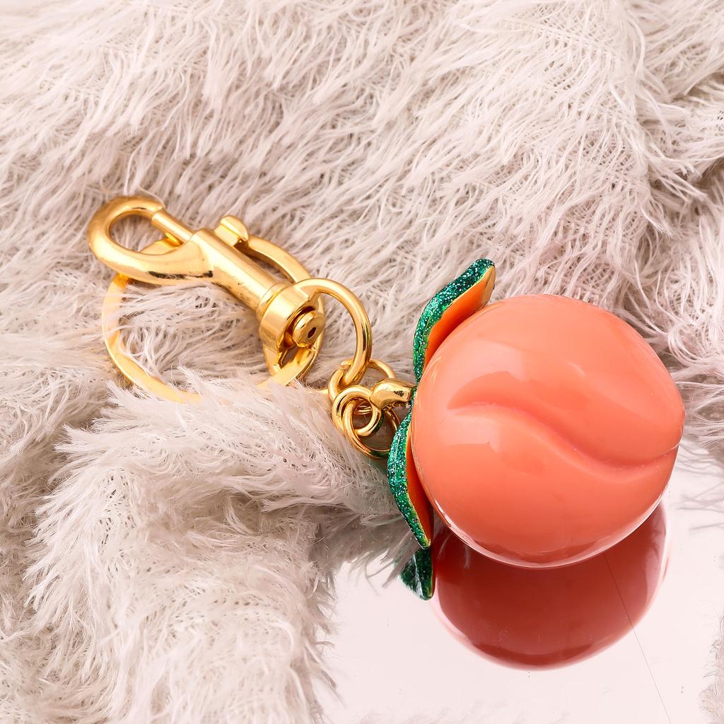 Модный Вкусный Брелок Персик Летние Фрукты Роскошный Фруктовый Брелок Для Женщин Мужчин Ювелирные Изделия Сумка Ключи Аксессуары Подарок