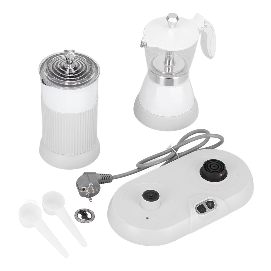 Electric Milk Frother with Moka Pot Automatic Coffee Foam Maker Milk Frother Machine