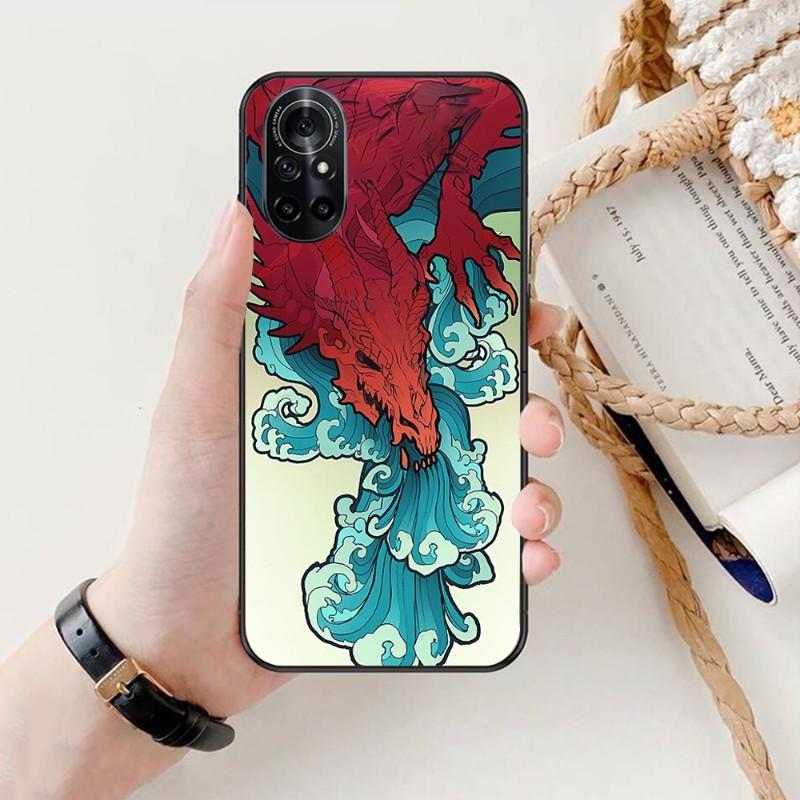Чехол для телефона Cool Dragon Art для Honor 70 50 20 7S X9 X8 X7 Magic 4 3 Pro, мягкий черный чехол для телефона