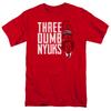 Three Stooges T-Shirt Three Dumb NYUKS Red Tee Unisex T-Shirt