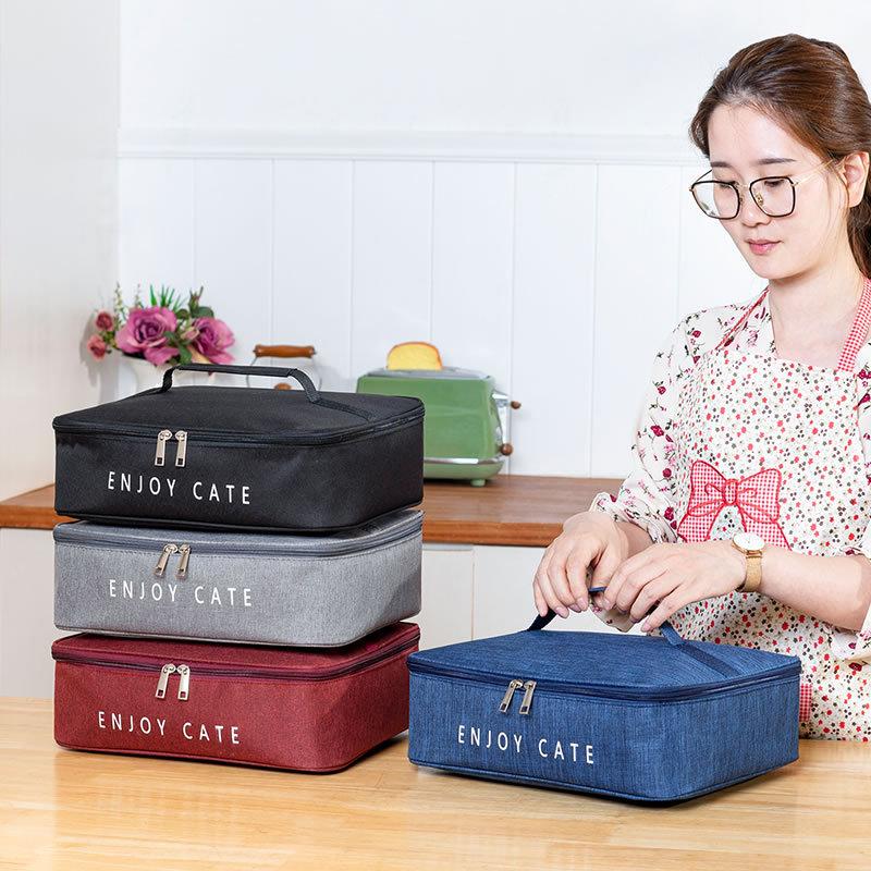 Insulated Lunch Box Carrier With Durable Oxford Cloth For Work And Daily Meals