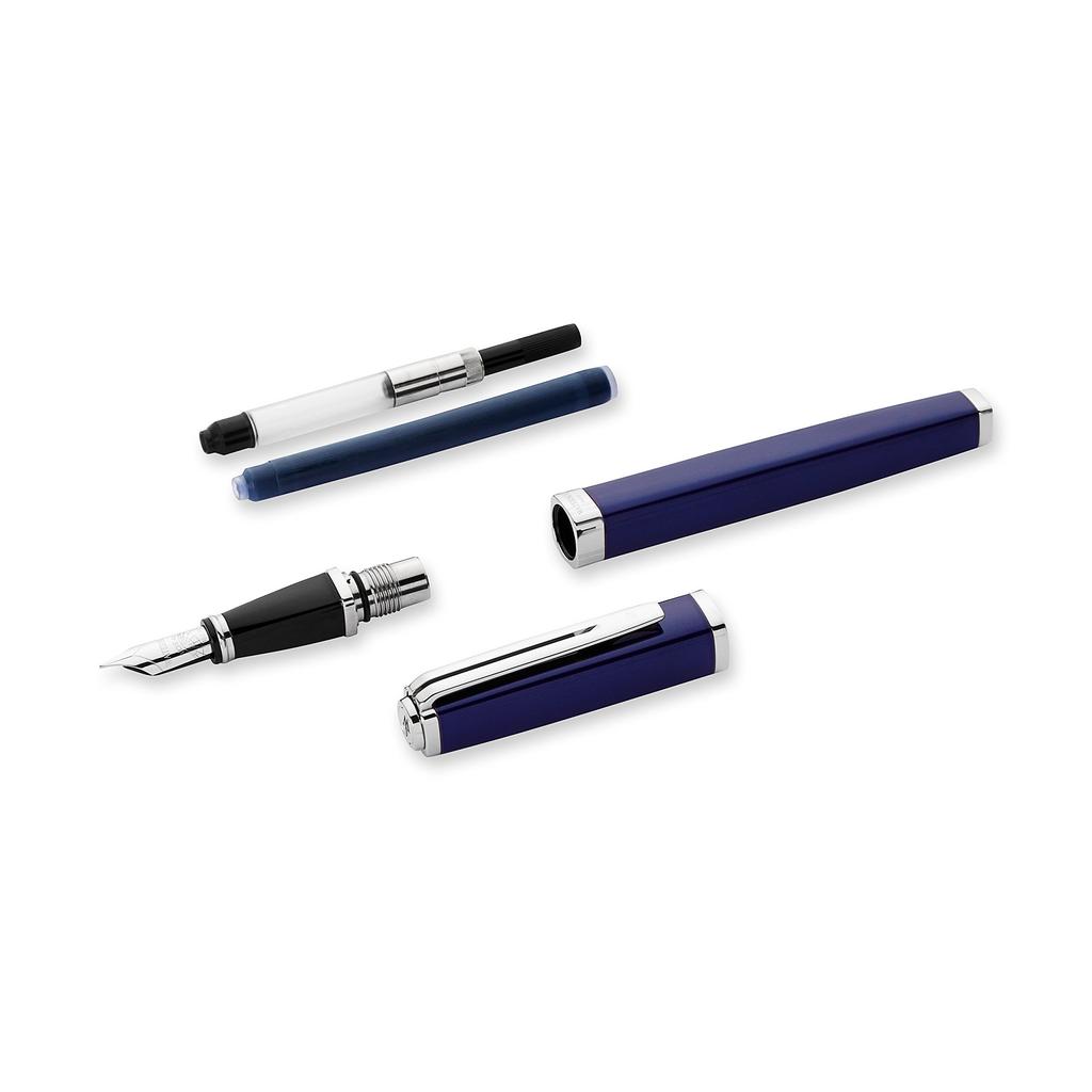 Waterman Перьевая ручка Exception Slim Deluxe Blue Lacquer ST с тонким кончиком и пером из 18-каратного золота в подарочной коробке, подлинная импортная S0637090