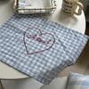 30*40cm Heart Embroidered Placemats Square Table Mat Durable Background Cloth Kitchen