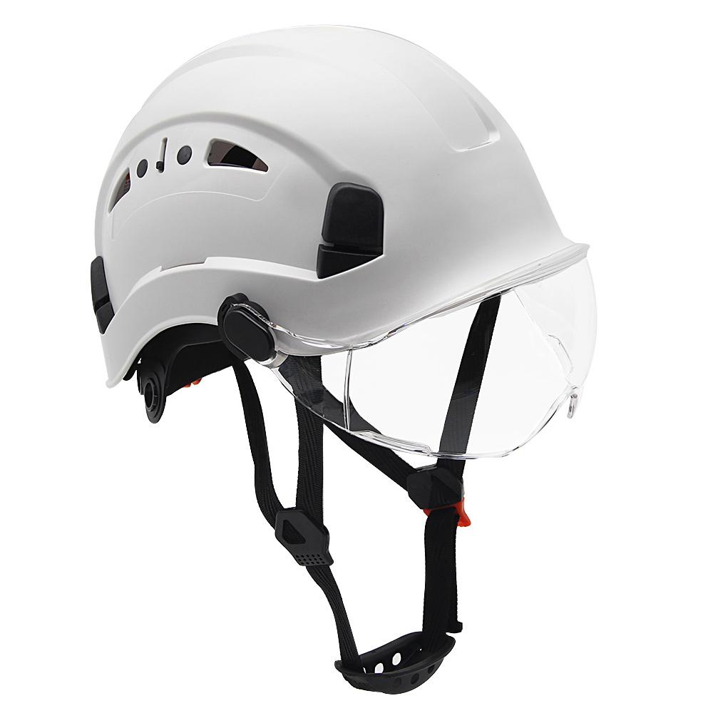 Construction Hard Hat with Visor Safety Helmet with Goggles Protective Working Rescue Cap Riding Helmet Rescue Climbing Helmets