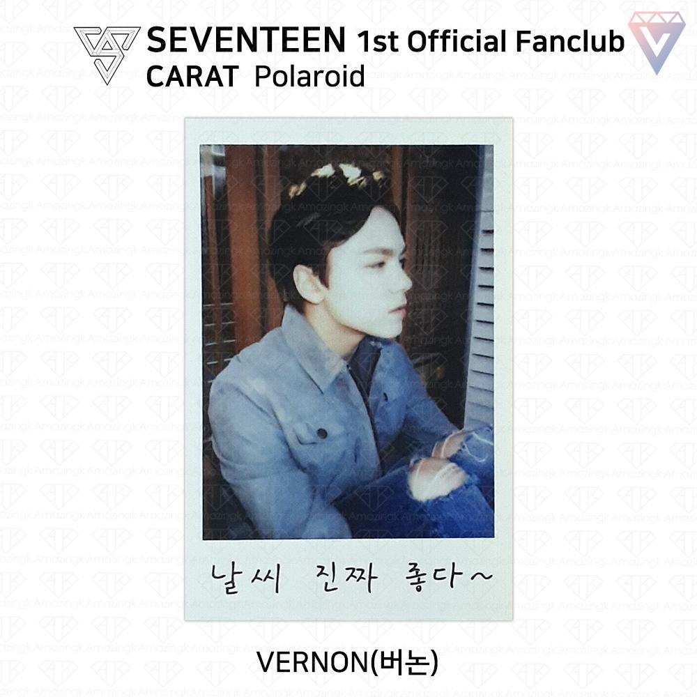 Seventeen Первая официальная фотокарточка фан-клуба Carat Polaroid KPOP K-POP