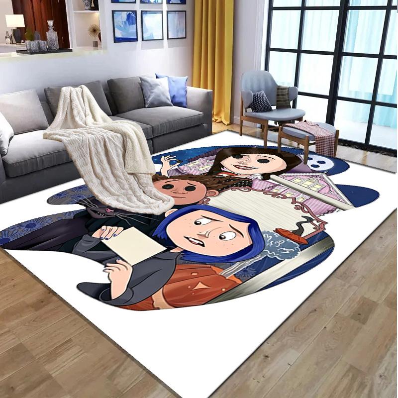 Coraline Pattern Rug, Indoor/Outdoor Mat, for Picnic, Gameroom, Bedroom, Office, Living Room, Home Decor Carpet, Birthday Gift