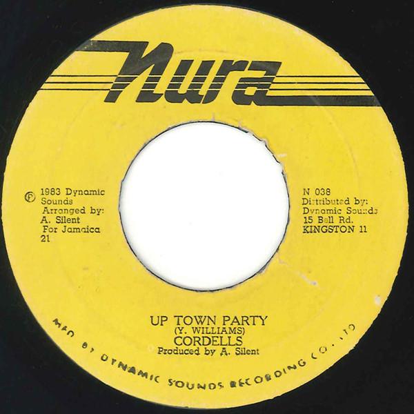 7-дюймовая пластинка CORDELLS Up Town Party 21 Party N038 Nura 1983 Ямайка Регги Ска Даб Б/у