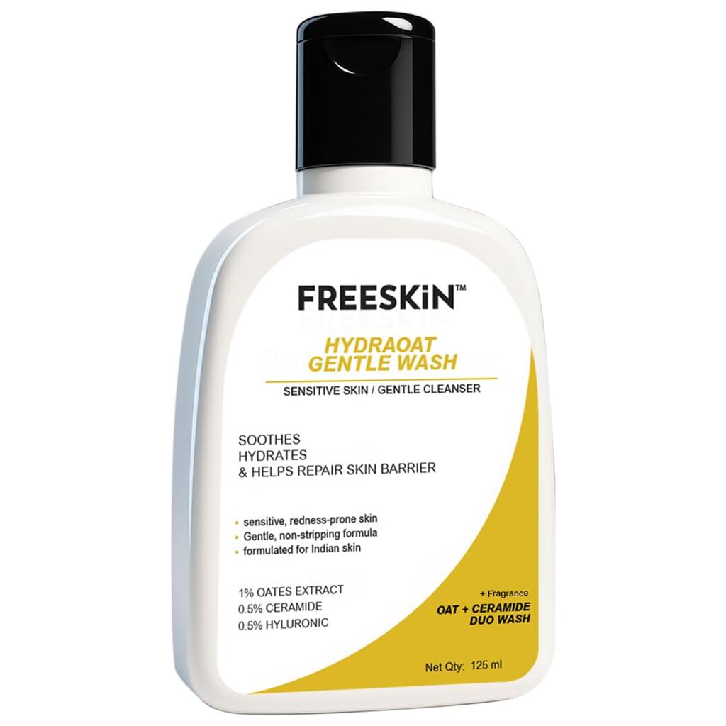 Freeskin HYDRAOAT Мягкое очищающее средство для лица для чувствительной кожи | Успокаивает, увлажняет и восстанавливает кожный барьер | Несмывающееся очищающее средство для склонной к покраснениям и деликатной кожи