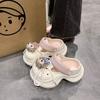 Sweet and Cute Strap-on Doll Hole Shoes Women's Summer 2025 Stepping On Shit Feeling Small Man Thick-soled Cool Slippers Non-slip Slippers