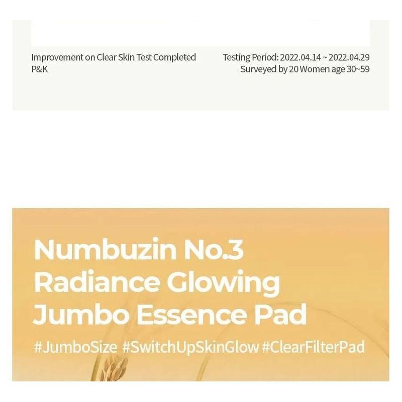 NUMBUZIN No.3 Radiance Glowing Jumbo Essence Pad