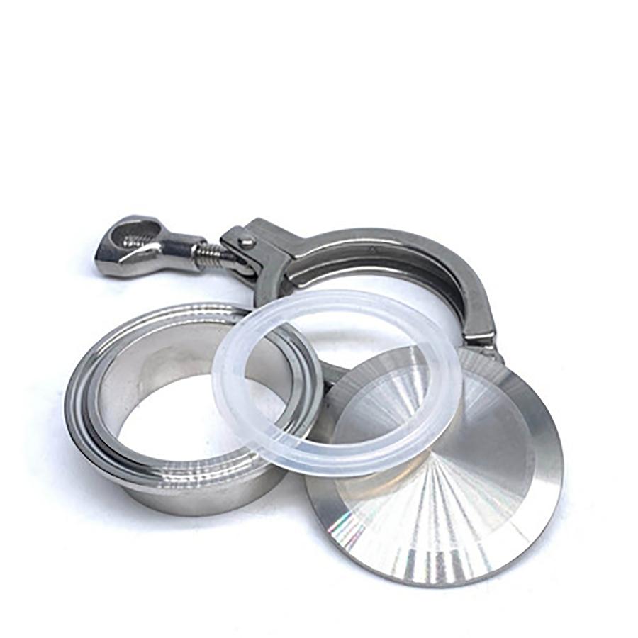 1.5" Tri Clamp SUS 304 Ferrule Kit Sanitary Set Homebrew