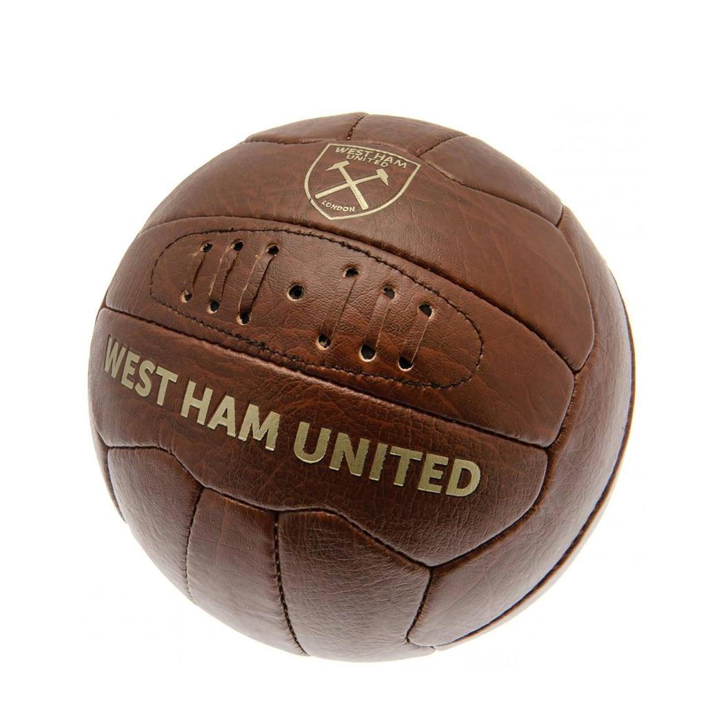 West Ham FC Official Retro Heritage Leather Football
