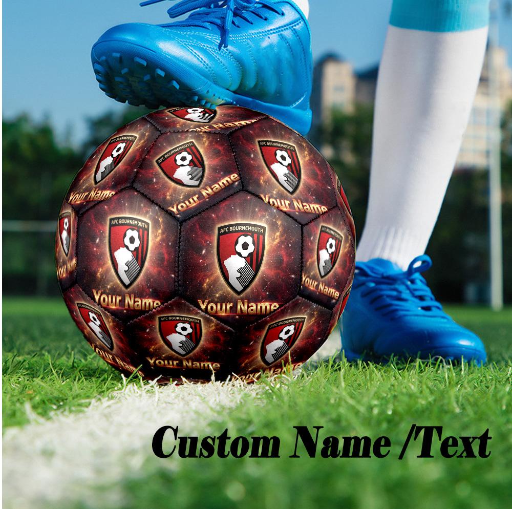 Size 5 Football Custom Name Text, Outdoor Training Soccer BallBournemouth Football