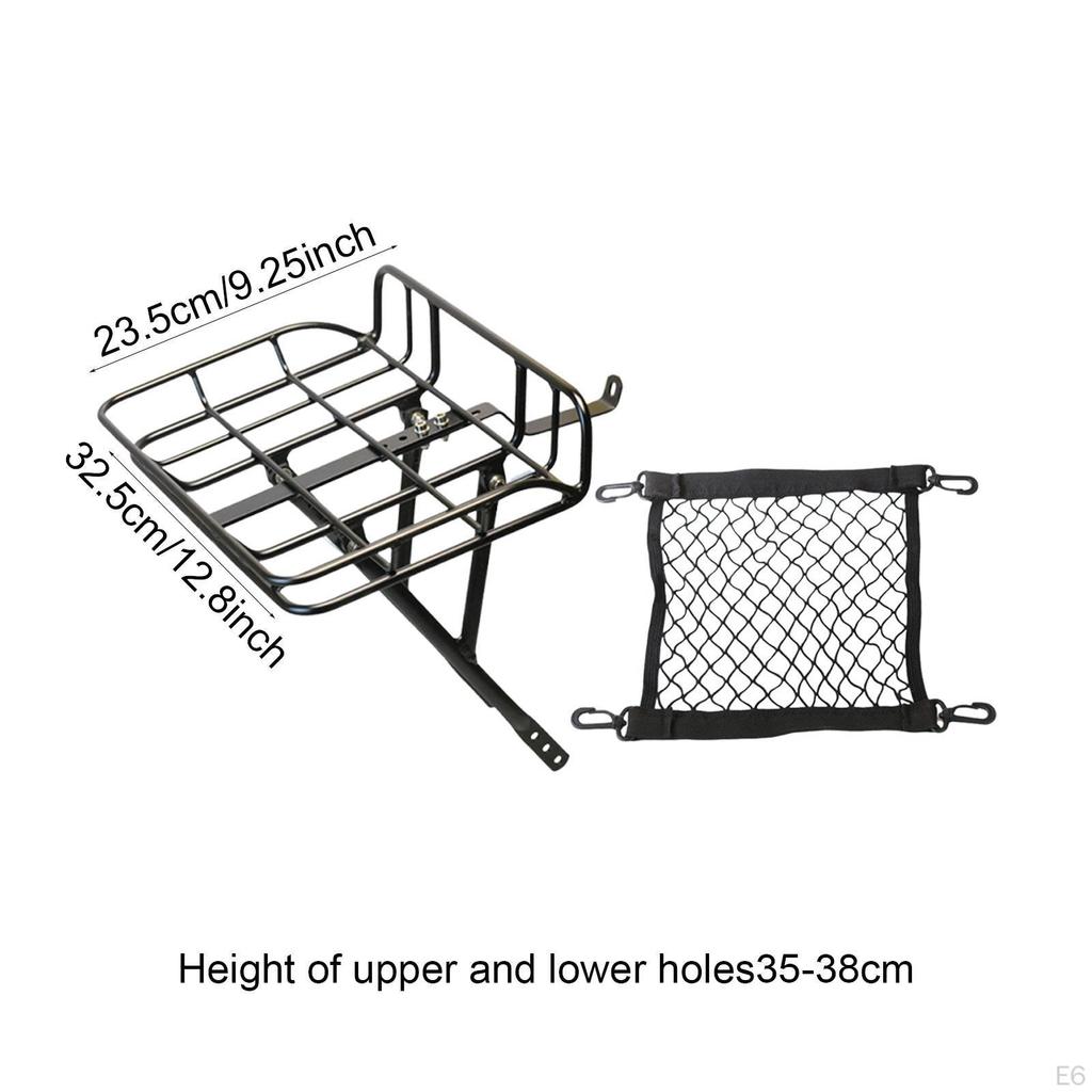 Front Cargo Rack Basket Easy to Install Durability Women Men Carrier Accessories Sturdy Sundries