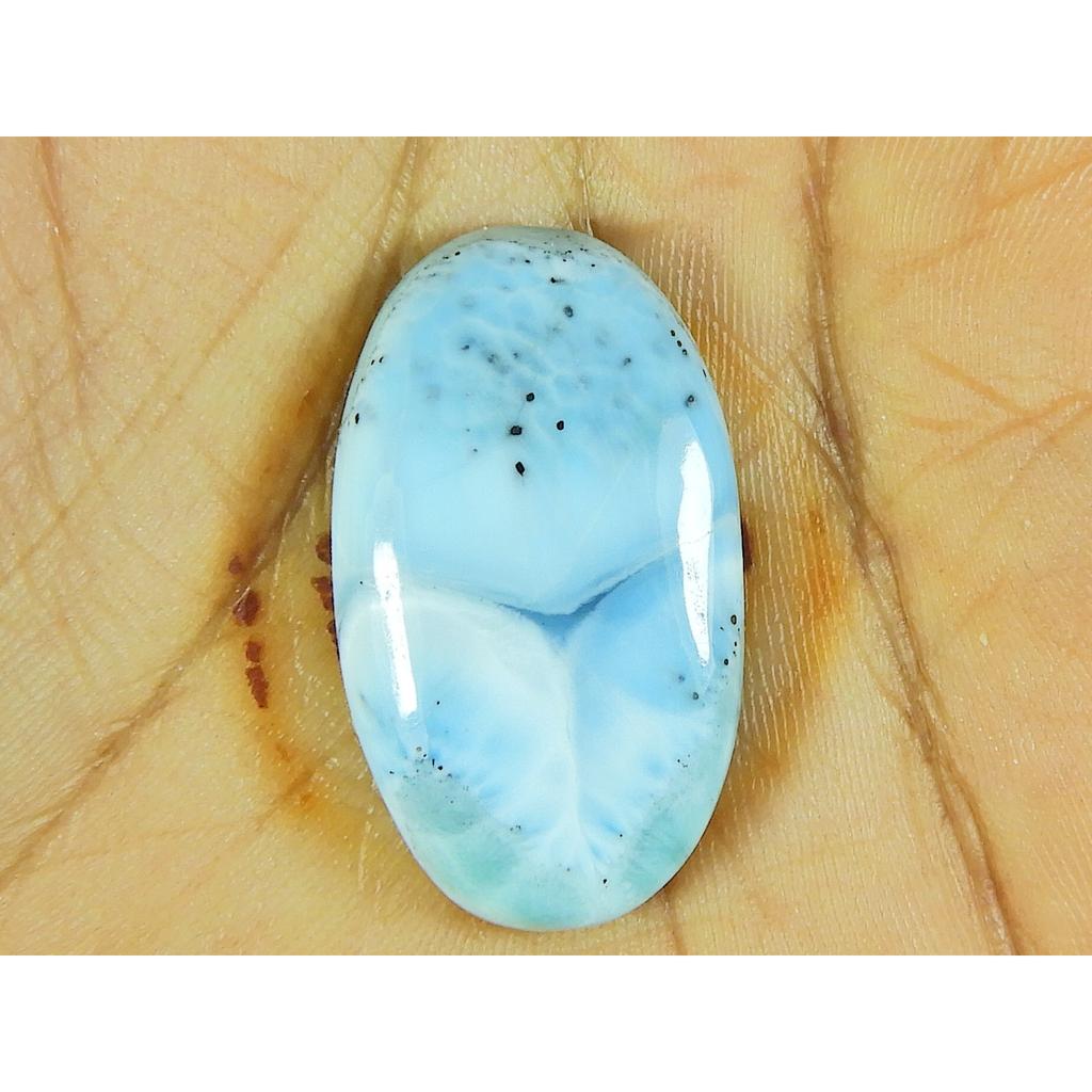17X30X6MM Natural Blue Larimar Oval Shape Cabochon Loose Gemstone 31Cts. LR-32