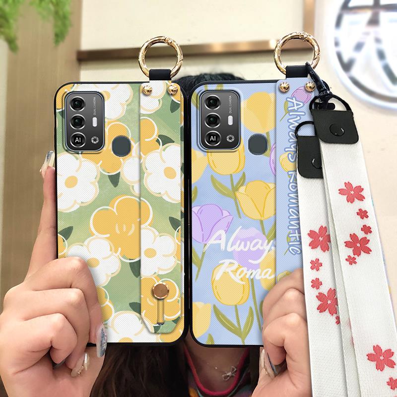 Silicone Dirt-resistant Phone Case For ZTE Blade A53 Pro Fashion Design Wristband Waterproof Phone Holder Anti-knock