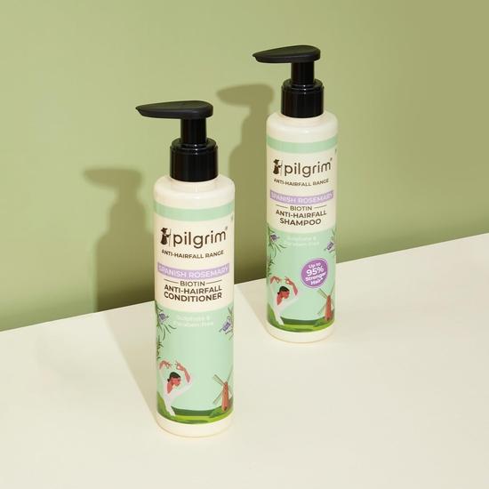 Шампунь и кондиционер против выпадения волос Pilgrim Spanish Rosemary & Biotin (200 мл х 2)