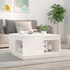 814530 vidaXL Coffee Table White 60x61x32.5 Cm Solid Pine Wood