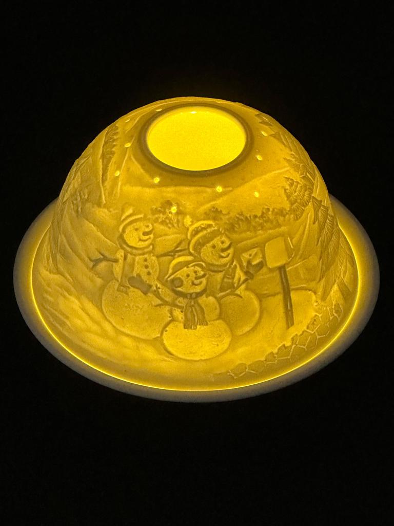 Nordic Light Tea Light Подсвечник Абажур с подносом из костяного фарфора Рождественский праздничный подарок Фарфоровый Tealight купол