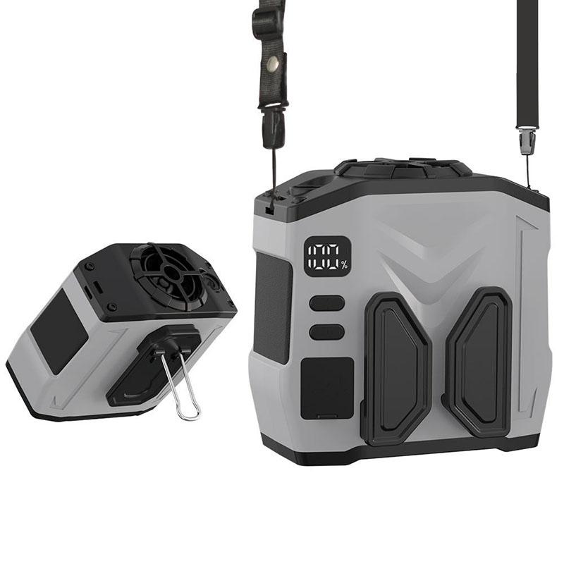 Portable Turbo Halterneck Fan with Ultra-Long Battery Life - High Wind Speed USB Charging for Home, Outdoor & Construction Sites