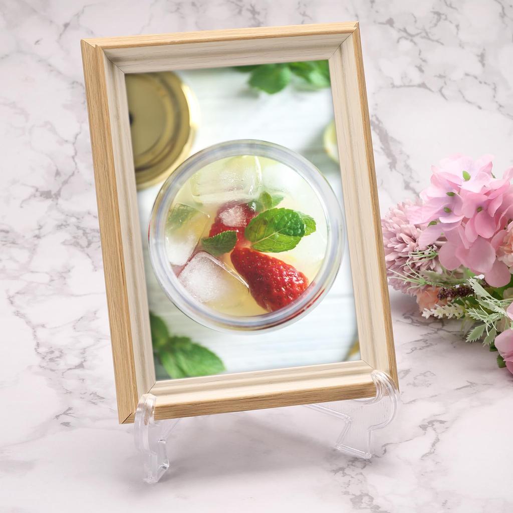 Uxcell Пластиковая складная подставка-мольберт для декоративных тарелок, фоторамок, домашнего декора, 240 мм, прозрачная, 12 штук